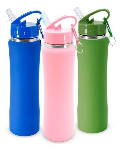 Producto - Botella Termica Deportiva Engomada 500ml Termo Acero Inox