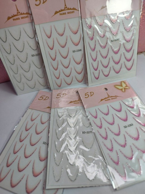 Producto - Stickers French degradé con Glitter