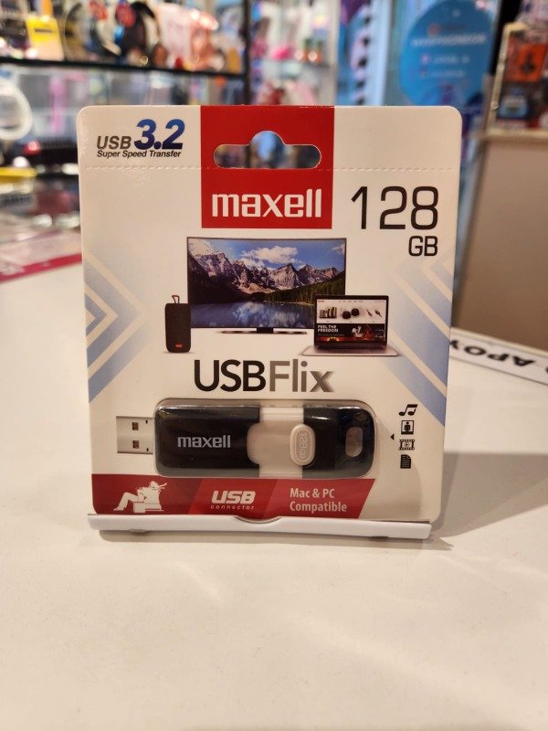 Producto - Pendrive 128gb Retractil Maxell Blister 3.0 Color Negro flix
