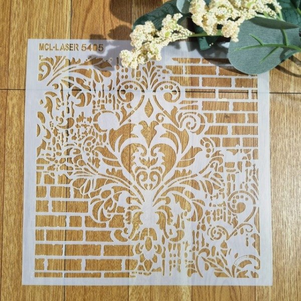 Producto - St 5261 de 20x20 cm Stencil Ladrillos Mix