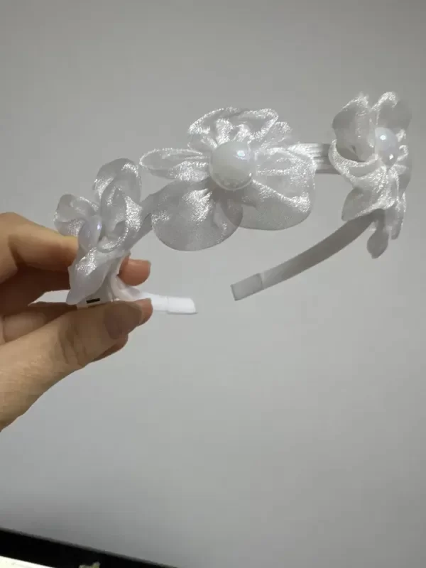 Producto - Vincha Flores Blancas con Luz Multicolor - 2