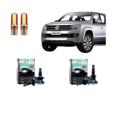 Producto - Kit Cree Led R8 Luz Baja Y Alta Volkswagen Amarok Hasta 2015