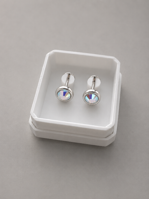 Producto - Aros abridores tornasolados Plata 925