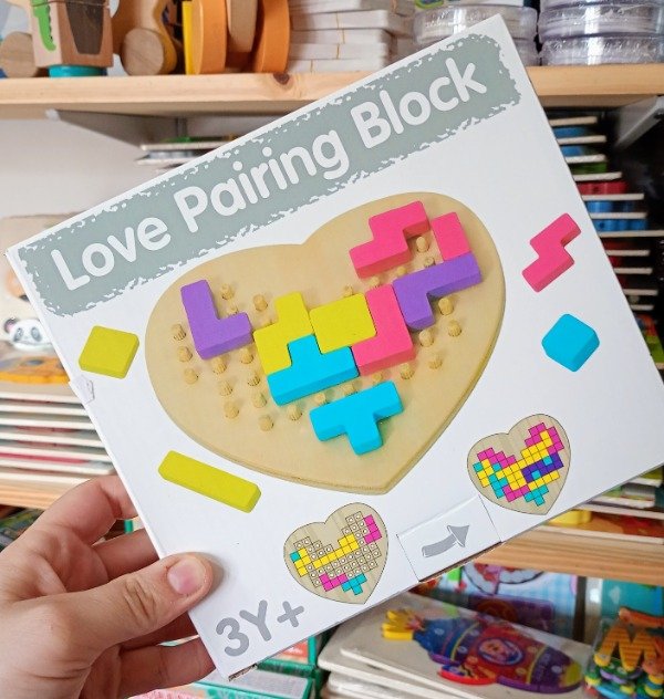 Producto - TETRIS Corazón Madera. Encastre y patrones - 1