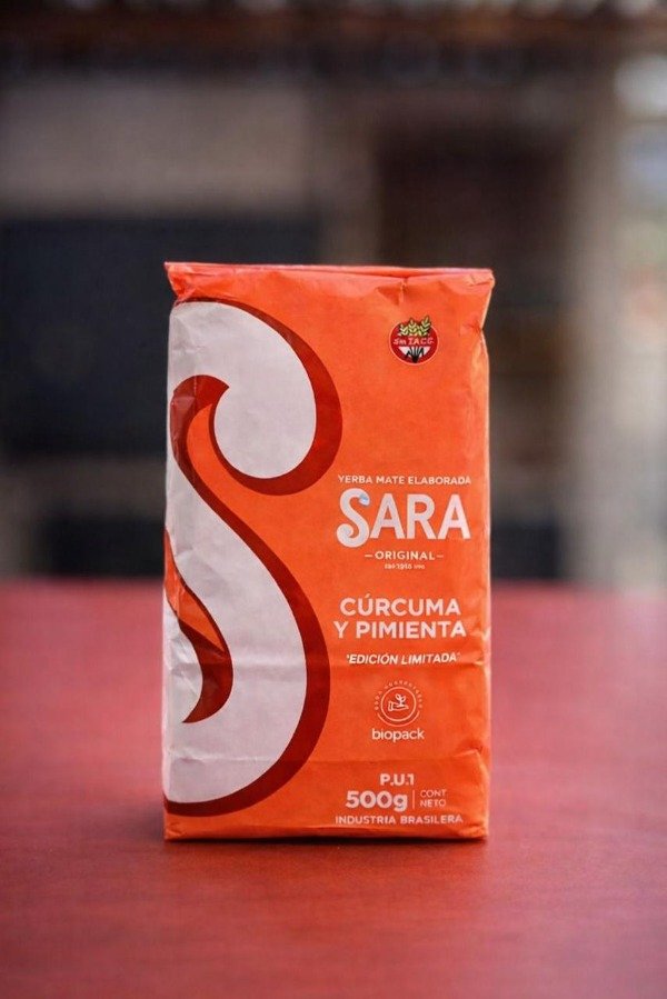 Producto - Yerba Mate Sara Cúrcuma y Pimienta 500 G