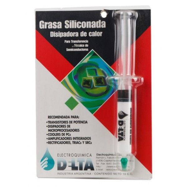 Producto - GRASA SILICONADA JERINGA 10CC DELTA