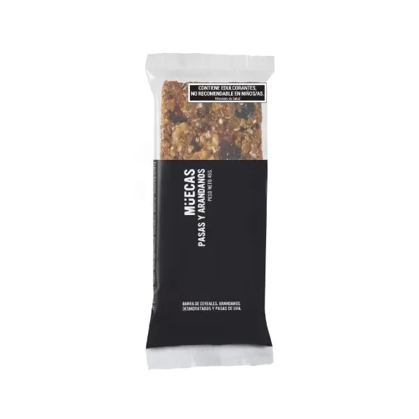 Producto - Barrita Pasas y Arándanos Muecas 45gr