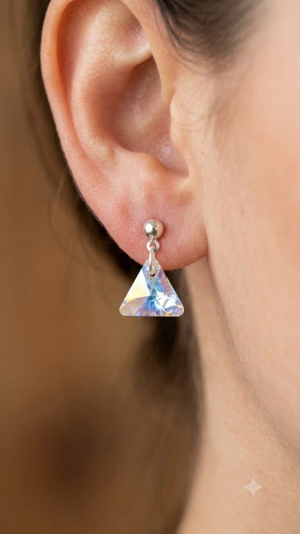 Producto - Aros Swarovski triangulo 12mm - 1