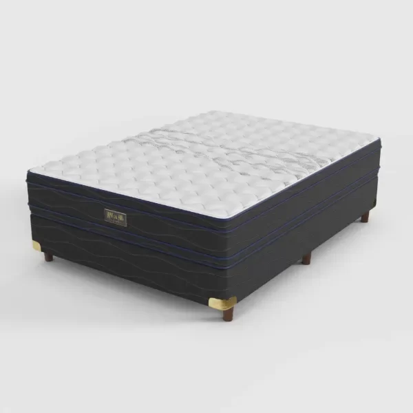 Producto - Conjunto de Resorte Diamante con Euro Pillow - Queen