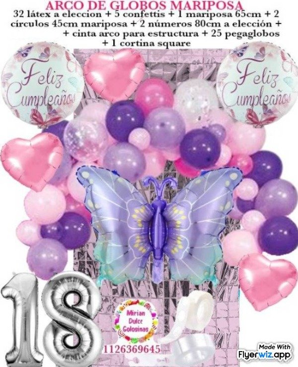 Producto - Arco de globo mariposa