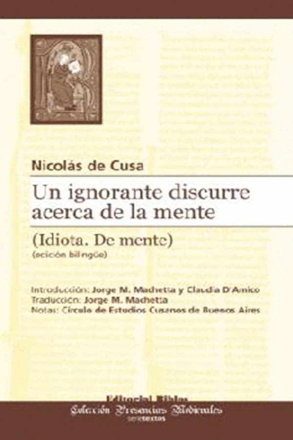 Producto - Un ignorante discurre acerca de la mente / Nicolás de Cusa