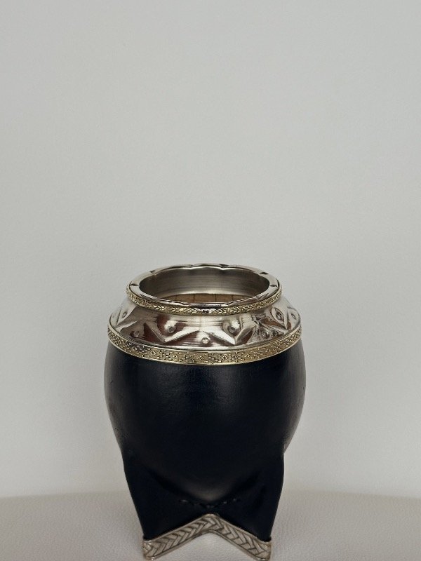 Producto - MATE TORPEDO DOBLE ANILLO CINCELADO CON BASE COMPLETA DE ALPACA - 0