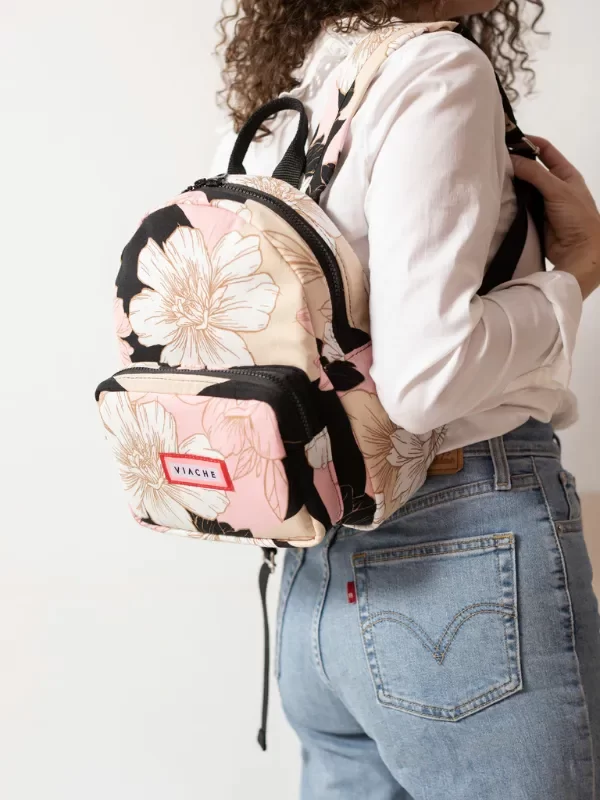 Producto - Mochila Raquel Camelias + guarda tutti