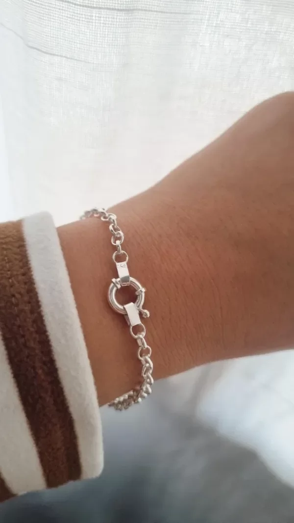 Producto - Pulsera rolo con cierre marinero plata 925