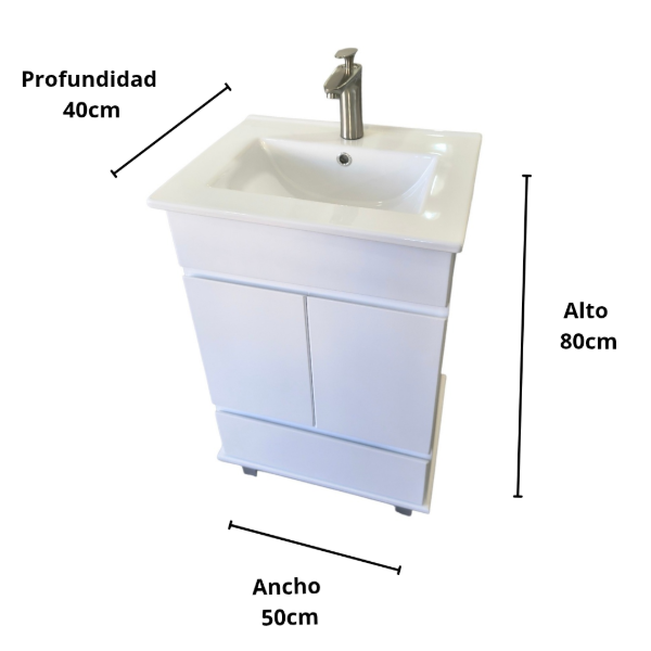 Producto - Vanitory de 50cm (2 puertas y 1 cajón) - 8