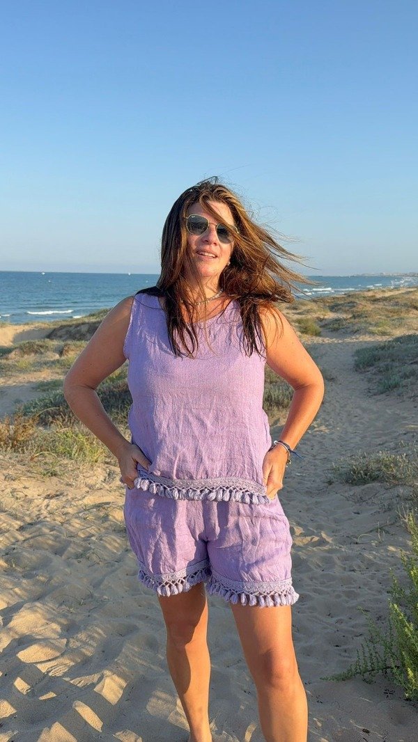Producto - Conjunto Bermuda y musculosa Borla