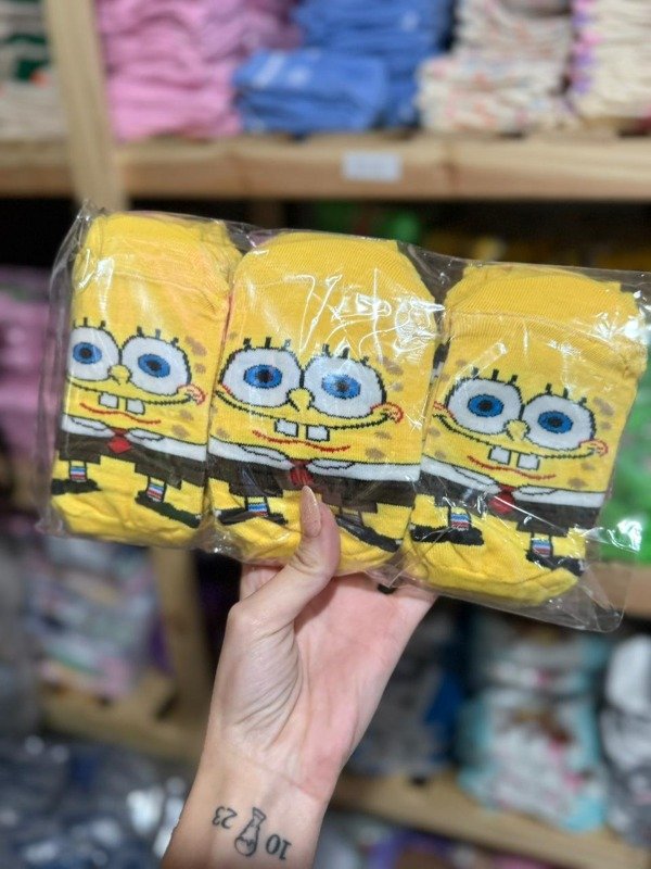 Producto - Docena Cerrada Soquetes Animados Bob Esponja Kids
