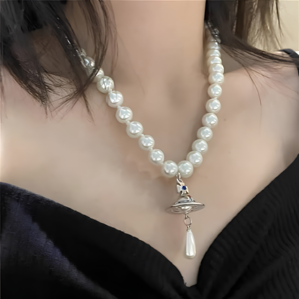 Producto - Collar Hachi Pearl Plateado - 0
