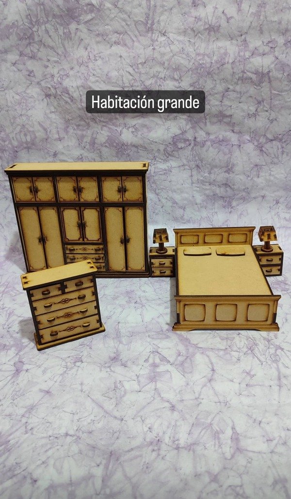Producto - Kit muebles corte láser-habitación grande