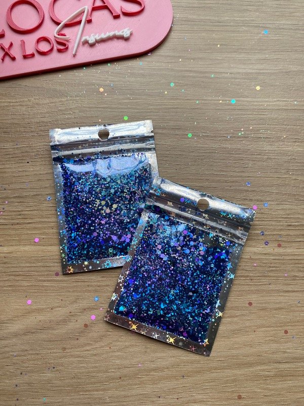 Producto - Glitter chunky azul claro holográfico