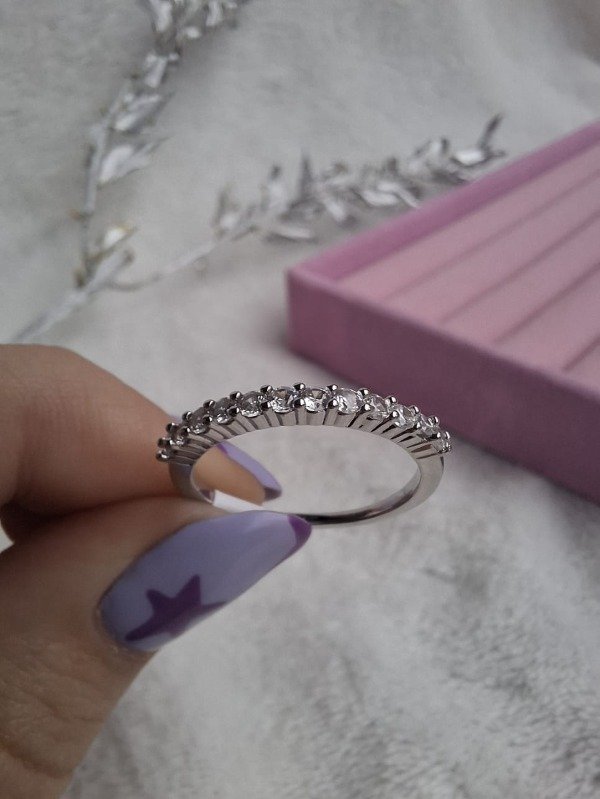 Producto - Anillo shine plateado (talle 18)