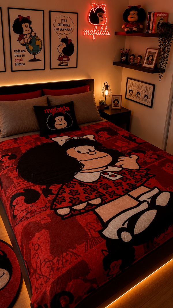 Producto - Manta micropolar Mafalda dos plazas