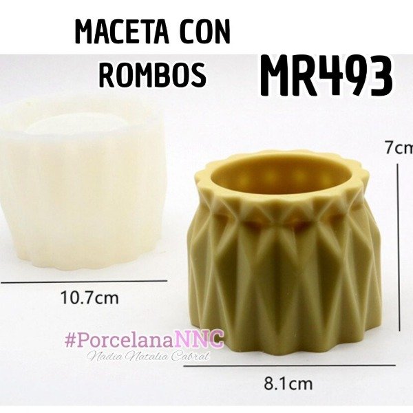 Producto - Maceta con rombos MR493
