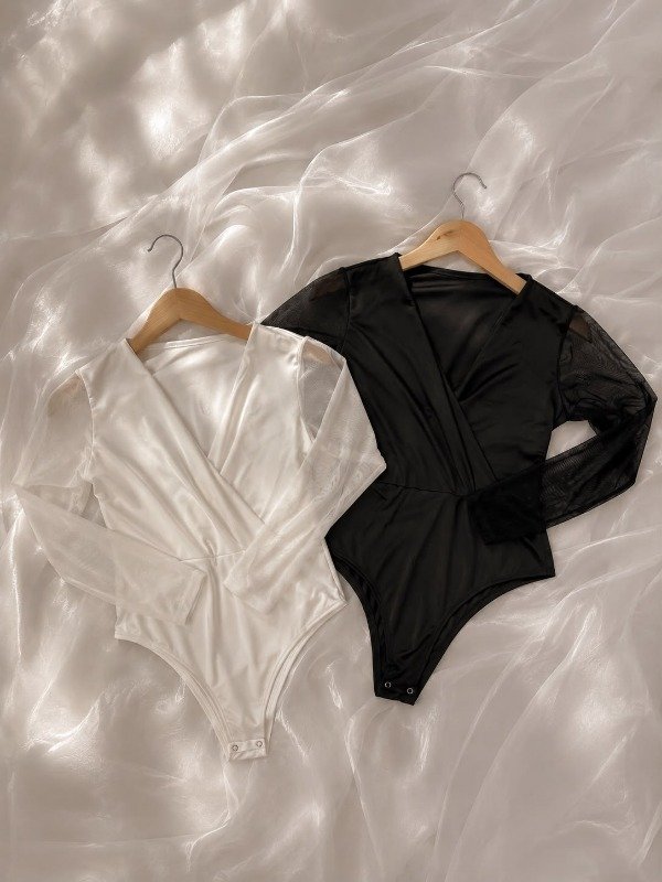 Producto - Body de tul cruzado