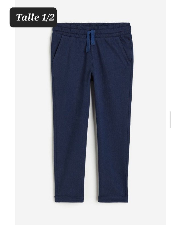 Pantalon algodón rústico HyM talle 1/2 azul