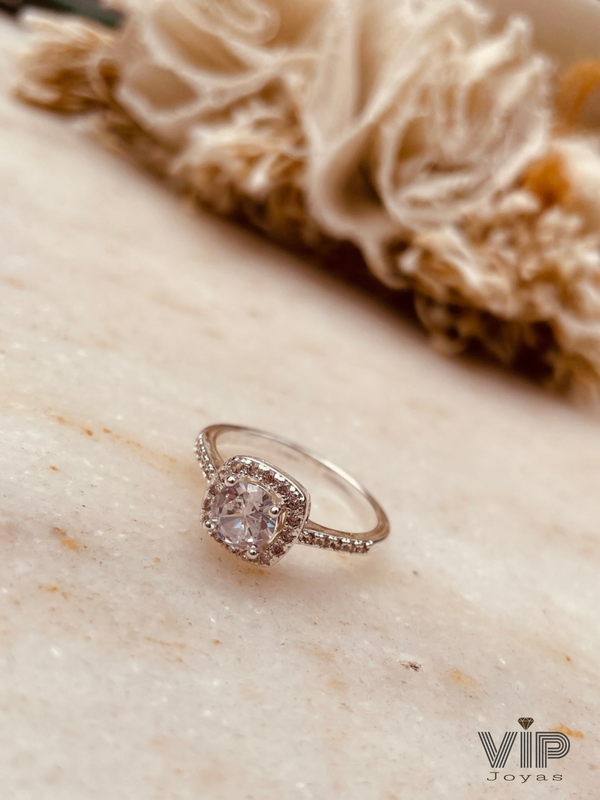 Producto - Anillo Anne Cubics Blancos Acero Blanco