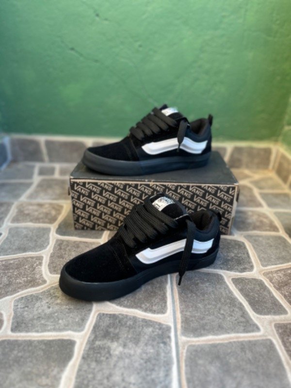 Skate Vans Negras Linea Blanca Vans Knu Negras Linea Blanca