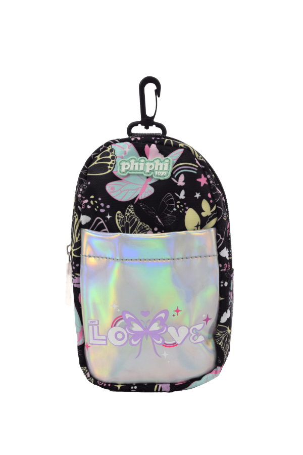 Producto - CARTUCHERA MINI MOCHILA BLACK BUTTERFLY PHI PHI 125753