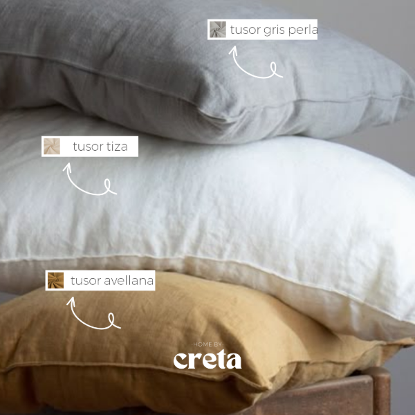 Producto - Funda Almohadón Tusor Liso Gris Claro