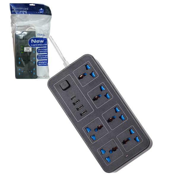 Producto - Prolongador  6 Enchufes Multinorma/ 3 Usb /1 Tipo C