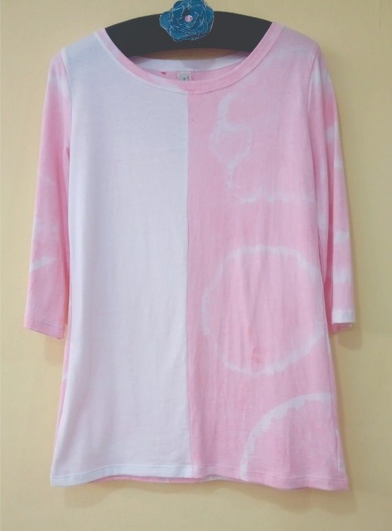 Producto - Vestido Esther- Talle 1 (equivale a talle 38)- Rosa y blanco