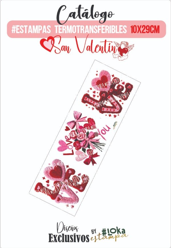Producto - Estampa Termotransferible 10x29cm Love #37