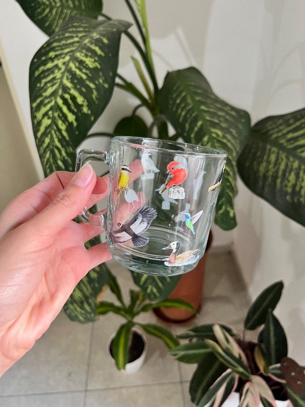 Producto - Taza vidrio Aves Nativas
