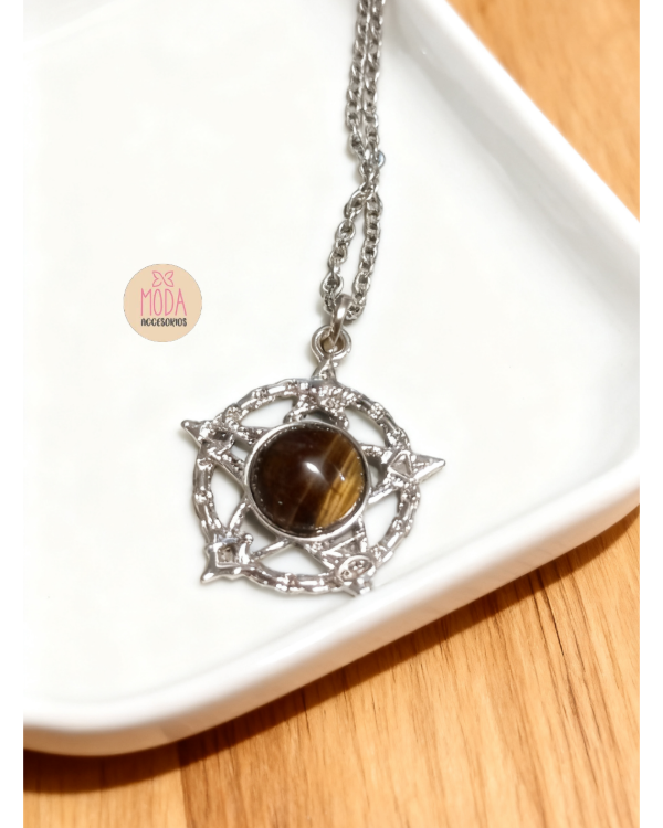 Producto - Pentagrama con ojo de tigre