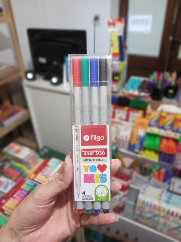 Producto - Microfibra Filgo Liner 038 Estuche X4u. Colores Surtidos
