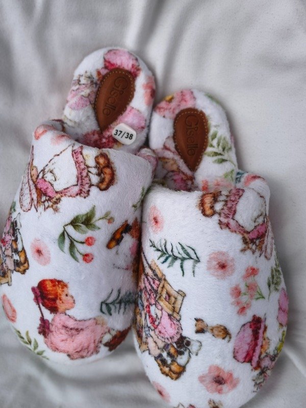 Producto - Sarah Kay Rosa. Pantuflas Polar Soft