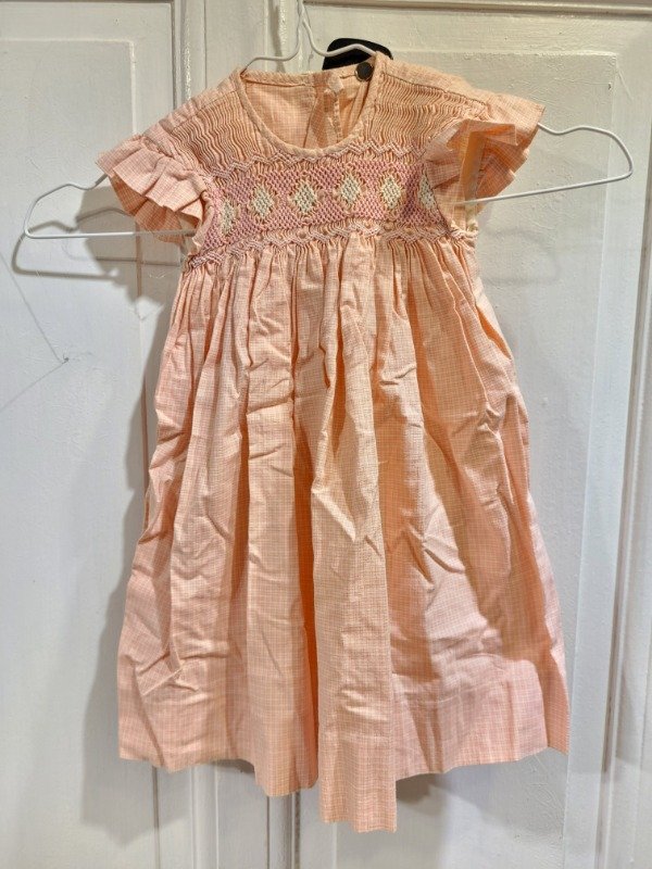 Producto - Vestido cuadrillé rosa con lazo Talle 12 meses - PRECIO: 16X