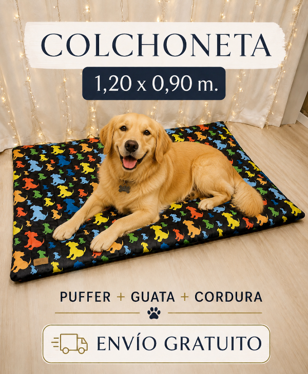 Producto - COLCHONETA MATELASSE PUFFER PERRITOS