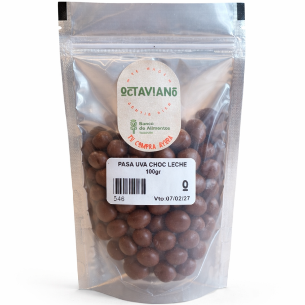 Producto - PASA DE UVA CON CHOCOLATE CON LECHE 100gr