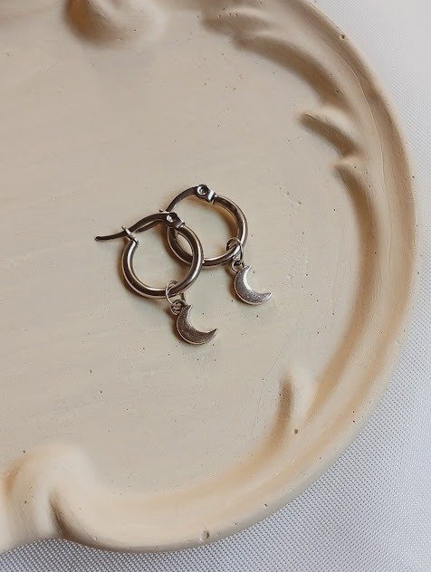Producto - Argollitas lunas - Acero quirúrgico (1 cm)