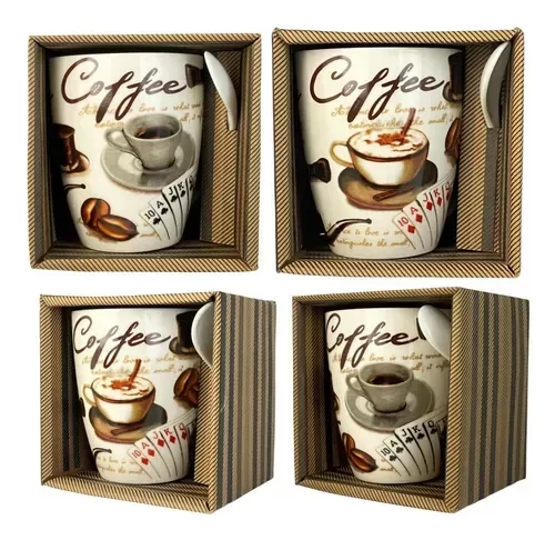 Producto - TAZA COFFEE EN CAJA C/CUCHARITA