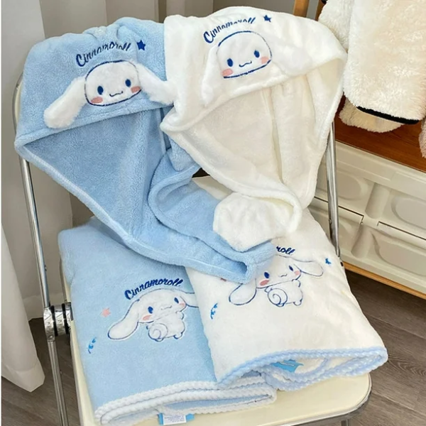 Producto - Set de Toallones Cinnamoroll x 3 (color celeste)