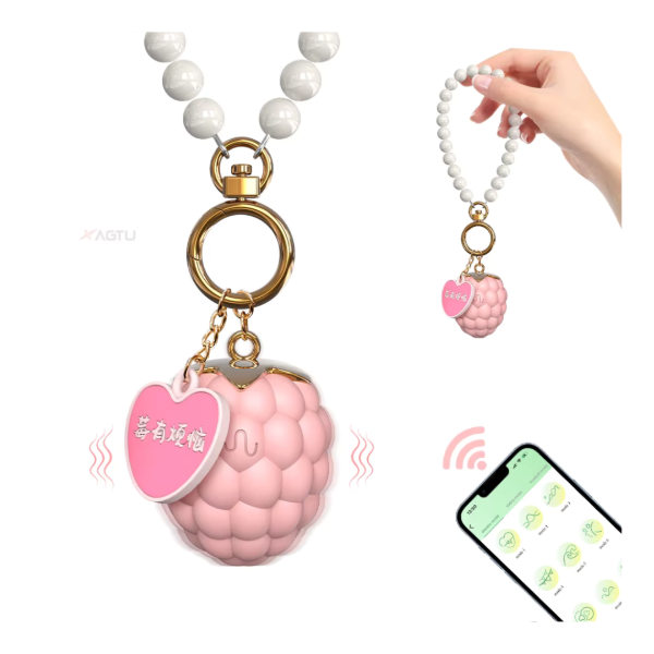 Producto - Mini vibrador Llavero Frambuesa Recargable y control por APP