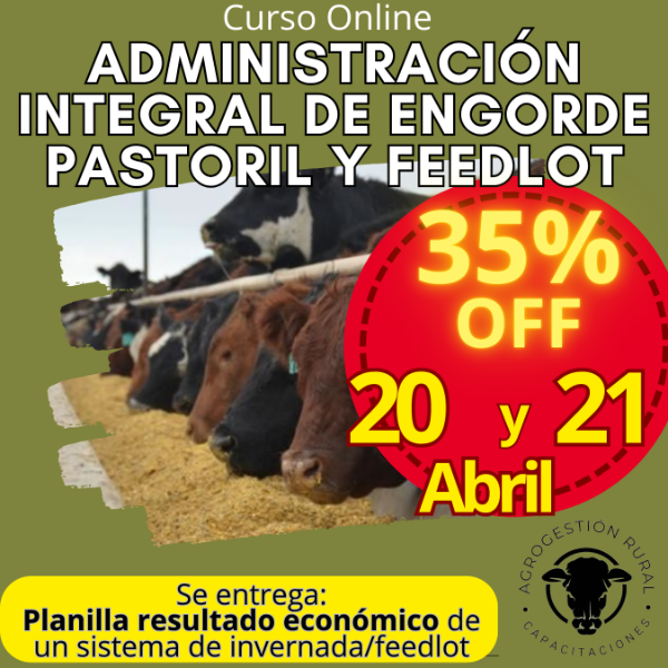 Producto - Curso Online: Administración Integral de Engorde Pastoril y Feedlot