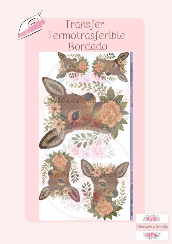 Producto - Transfer Termo transferible bordado N-8