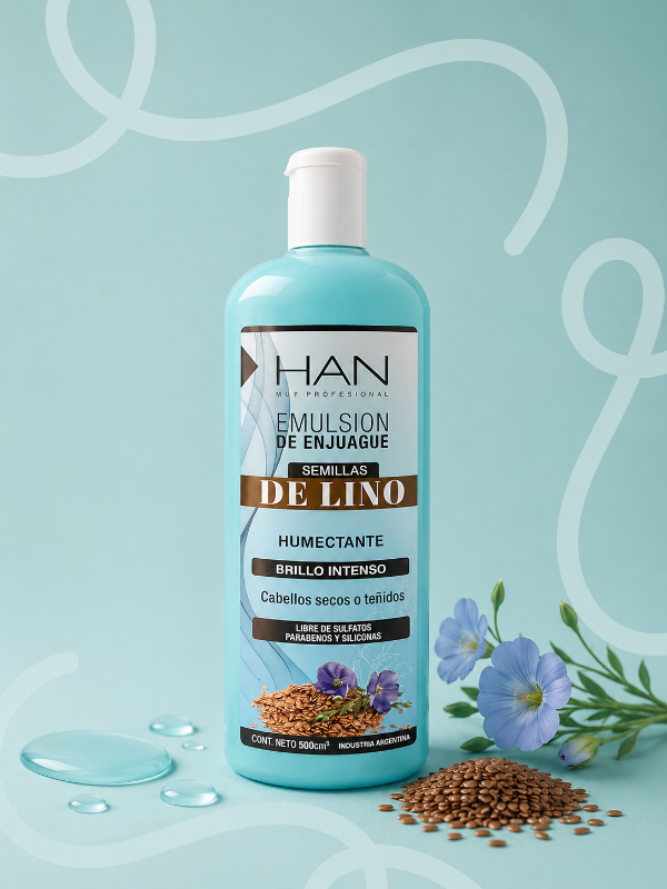 Producto - Acondicionador Semillas de Lino Humectación y Brillo 500 ml HAN